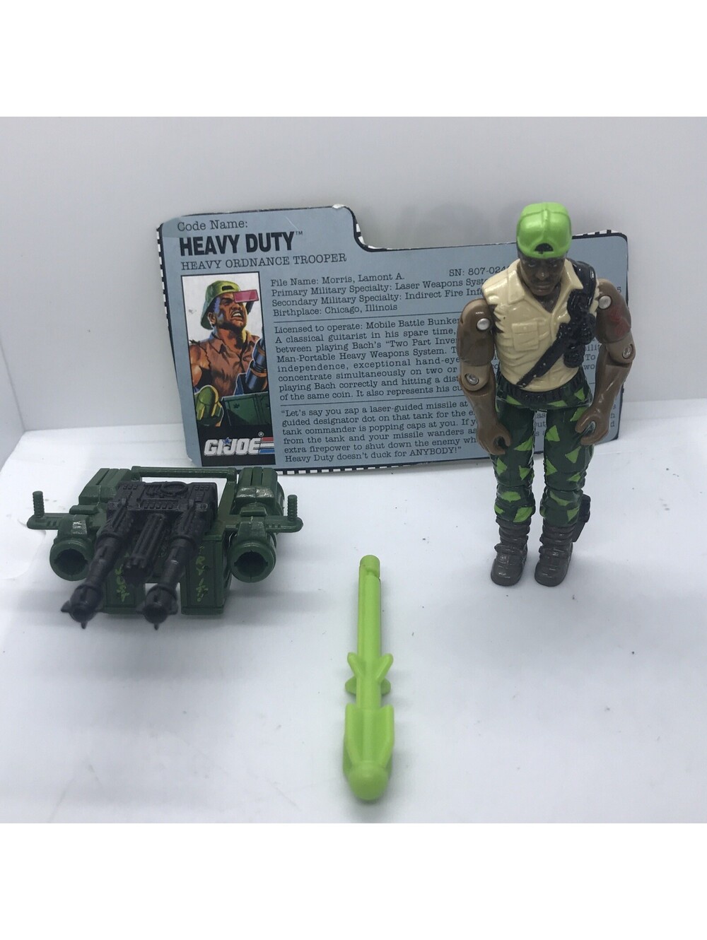 Vintage GI JoeHEAVY DUTY V1 1991 Hasbro Action Figure Incomplere Broken Crotch